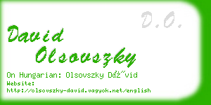 david olsovszky business card